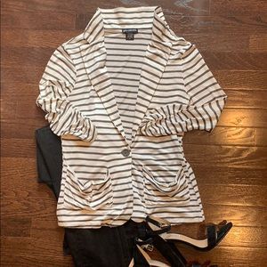 Striped lightweight blazer